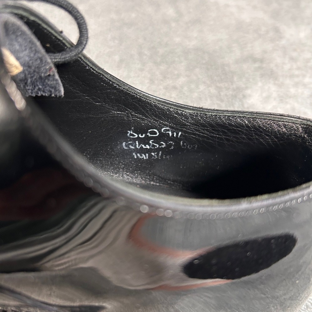 Brooks Brothers Plain Toe Oxford Dress Shoes Men 9D Black Patent Leather England - Picture 12 of 13